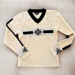 NILS SPORTSWEAR Vintage Wool Blend Sweater Apres Ski Medium